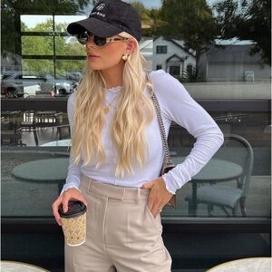 Abercrombie x Kathleen Post White Long Sleeve
